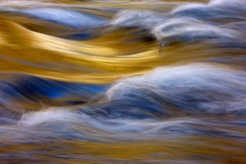 Great Smoky Mountains National Park;reflections;Abstract;river;Yellow;Streaming;White;Abstraction;Tennessee;Blue;Tan;Patterns;flow;flowing;Pouring;reflection;Rapids;Cascading;shapes;Gold;Stream;water